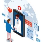 Doctor online isometry healthcare and medical consultation using a smartphone technology